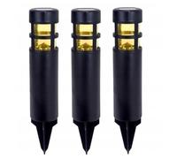 PRO GARDEN Solar Tuinlampen 3 Stuks Zwart