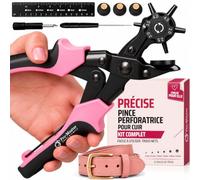 PRO-MASTER Pince à Trous pour Ceintures en Cuir | PRÉCISE & MANIABLE | Plus de contrôle, moins d’effort • Prise en main facile • Trous nets et précis • Polyvalente pour cuir, caoutchouc et tissu