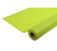 Pro Nappe - Réf R782031I - Nappe jetable en non tissé spunbond - Rouleau de 20 M de long X 1,20 M de large - Couleur vert kiwi - Matière indéchirable, déperlante et essuyable
