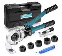 Pro Pince à Sertir Hydrauliques en V12-28 pour Tube Tuyau en Cuivre Acier Carbone / Inoxydable avec Contour Pince à Serti, Bleu