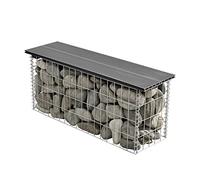 pro.tec Banc du Jardin Gabion de Bonne qualité avec siège en WPC Gris