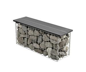 pro.tec Banc du Jardin Gabion de Bonne qualité avec siège en WPC Gris