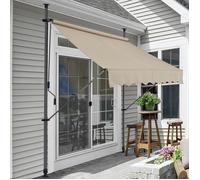 [pro.tec]® Brise-soleil Métal et Polyester Hauteur variable 200 x 120 x 200-300 cm Sable