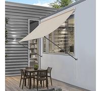 pro.tec Brise-Soleil Pare-Soleil Auvent pour Fixer au Mur Rétractable Armature en Acier Sable 150 x 120 cm