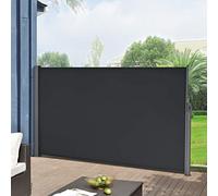 pro.tec Brise-Vue pour Balcon Terrasse Jardin Store Latéral Pare-Soleil Protection Intempéries UV Vie Privée Acier Polyester 180 x 300 cm Noir