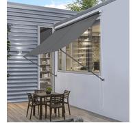 [pro.tec]® Pare-soleil pour fixer au mur Rétractable Armature en acier 200 x 120 cm Gris