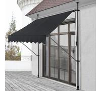 pro_tec Store banne manuel - Noir 400x120x200-300 cm