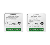 proAMEDEN Interrupteur intelligent Wi-Fi 16 A Mini Smart Switch Wi-Fi, module interrupteur, application Tuya/SmartLife, compatible avec Alexa, Google Home (2/un)