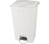 Probbax SO-1290-WHT - Poubelle Collecteur à Pédales Blanc 90L | Capacité 90 l, l x h x p 505 x 790 x 410 mm, blanc