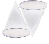 PROBEEALLYU Filtre Miel Nylon, passoire a miel Lot de 2 filtres à Miel en Forme de cône avec Cercle en métal pour extraire Le Miel, Apiculture Materiel