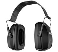 ProCase Casque Anti Bruit Adult, Pliable Réglable Grand Confort, avec Une Atténuation de SNR 34dB, Coquilles Extra Plates, Serre-tête Souple-Noir