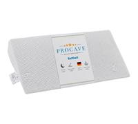 PROCAVE Cale de lit avec Housse en Silver Protect - Largeur : 180 cm - Profondeur : 45 cm - Hauteur : 15/1 cm - Fabriqué en Allemagne - Coussin en Mousse pour Lits et Lits à Eau
