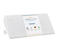 PROCAVE Cale de lit | Coussin en Mousse en Forme de cale | Réhausseur de Matelas Respirant | Fabriqué en Allemagne | Housse Double en Tissu Aloevera | 50 cm x 45 cm x 15/1 cm
