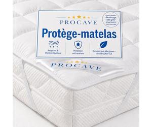 PROCAVE MICRO-COMFORT protège-matelas disponible dans des tailles différentes | fabriqué en Allemagne | Couvre-matelas en microfibre-polyester | technologie Soft Touch | convient également pour les lits boxspring et les matelas à eau | 140x190 cm