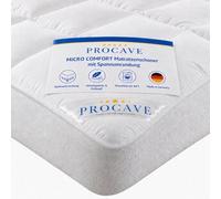 PROCAVE Protège-matelas Micro-Comfort - Blanc - 180 x 200 cm - Avec bordure de serrage - Hauteur jusqu'à 30 cm - Convient également pour les lits à sommier tapissier et lits à eau - Microfibre - 100 % polyester