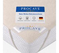 PROCAVE sur-Matelas en Molleton, Protection pour Matelas en 100% Coton, protège-Matelas, alèse pour lit, fabriqué en Allemagne en 130x190cm