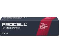 10 Piles Alcalines 9V / 6LR61 Duracell Procell Intense
