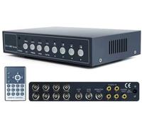 Processeur vidéo 8 canaux pour systèmes de vidéosurveillance, zoom numérique, détection de mouvement, audio