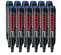 PROCKEY Lot de 12 marqueurs à pointe biseautée Bleu 3-6 mm