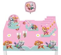 Procos 10215312DY - Set de fête Skye et Everest, 46 pièces de vaisselle jetable pour anniversaire d'enfant et fête à thème, décoration de table, unbekannt