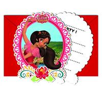 Procos 6 Invitations + enveloppes Elena d'Avalor - Coloré - Taille Unique