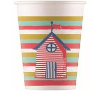 Procos 90235 Lot de 8 Mugs en Carton Blanc/Rouge/Jaune