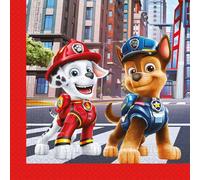 Procos 93388 93388 Lot de 20 Serviettes Paw Patrol The Movie 33 x 33 cm 2 Plis FSC Anniversaire Fête à thème Multicolore