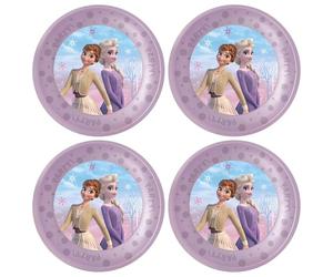 Procos - Assiettes Frozen II Wind Spirit, plastique, 4 pièces, réutilisables, vaisselle de fête pour anniversaire ou fête à thème, Anna et Elsa