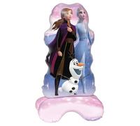 Procos - Ballon en aluminium sur pied La Reine des Neiges Olaf Anna Elsa, ballon à remplir d'air, cadeau, décoration