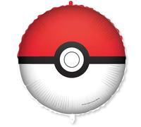 Procos Ballon gonflable Pokémon Pokeball Ø env. 46 cm, hélium, air, ballon d'anniversaire, cadeau