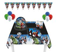 Procos - Décoration d'anniversaire The Avengers, 46 pièces, décoration de fête pour anniversaire d'enfant