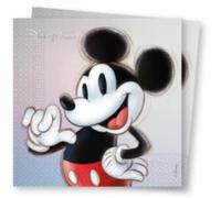Procos Disney Lot de 20 serviettes en papier Mickey Mouse 100e anniversaire 33 x 33 cm