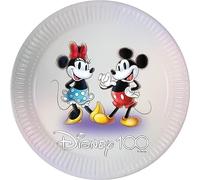 PROCOS Disney Lot de 8 assiettes en papier pour 100e anniversaire de mariage 23 cm