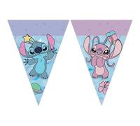 Procos Drapeau Stitch Angel FSC® Mix Décoration à Suspendre Guirlande Anniversaire Fête à Thème 2,3 m