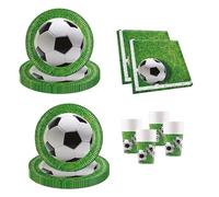 Procos DY10273853 - Football Party Set Small, Assiettes, serviettes et gobelets, Décoration de table, Décoration d'anniversaire