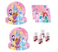 Procos DY10273861 - Princess Live your Story Party Set Small, assiettes, serviettes et gobelets, décoration de table, décoration d'anniversaire