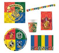 Procos DY10273865 - Harry Potter Party Set Large, Assiettes, Gobelets, Serviettes, Nappe, Sacs, Bannières, Décoration de table, Décoration d'anniversaire