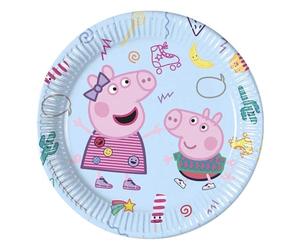 Procos FSC® Mix 93436 Lot de 8 assiettes jetables en papier pour anniversaire d'enfant Motif Peppa Pig 23 cm