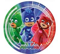 Procos FSC® Mix 93441 Lot de 8 assiettes jetables en papier pour anniversaire d'enfant Motif masques 23 cm