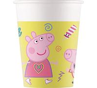 Procos FSC® Mix 93471 Lot de 8 gobelets jetables en papier pour fête d'anniversaire d'enfant Motif Peppa Pig Capacité max. 200 ml