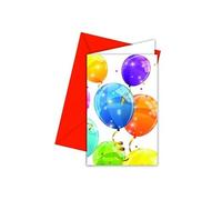 Procos invitations ballons 16 x 12 cm multicolore 6 pièces