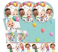 Procos Kit de fête Cocomelon 37 pièces pour 8 enfants