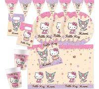 Procos Kit de fête Hello Kitty & Kuromi 46 pièces avec fanions
