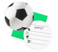 Procos Lot de 6 cartes d'invitation football party avec enveloppes Multicolore PR86873