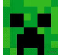 Procos Serviettes en papier Minecraft Creeper 33 x 33 cm Lot de 20