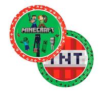 Procos Minecraft Party Lot de 8 assiettes