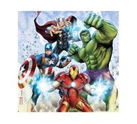Procos - Serviettes en papier FSC Marvel Avengers Infinity Stones (33 x 33 cm, double voile), 20 pièces, multicolore, 33 x 33 cm, 93873
