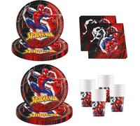 Procos - Spiderman World of Webs Décoration d'anniversaire,assiettes en carton, Procos - Spiderman