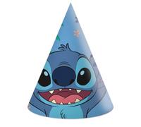 PROCOS Stitch Lot de 6 chapeaux de fête en papier FSC