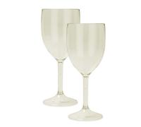 Procos - Verre réutilisable 2 pièces, pour fête ou fête dans le jardin, Beige Transparent